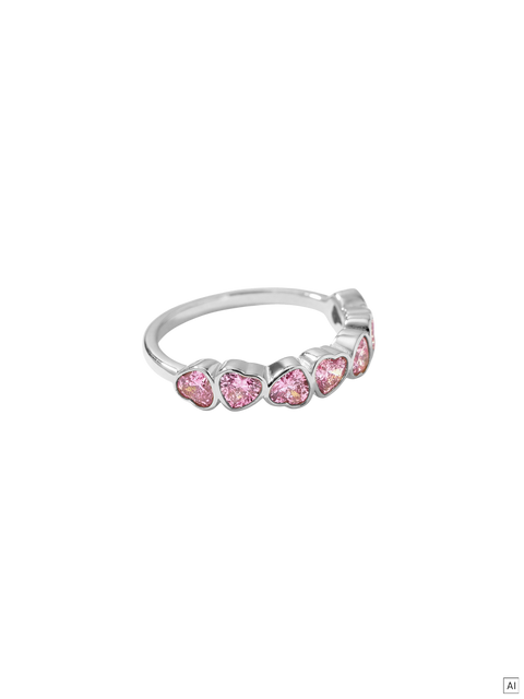 Hearts Of Love Pink Ring