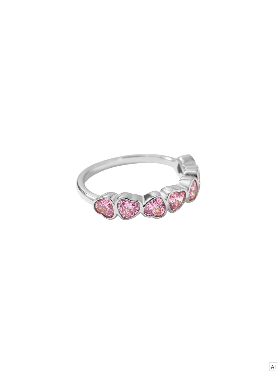Hearts Of Love Pink Ring