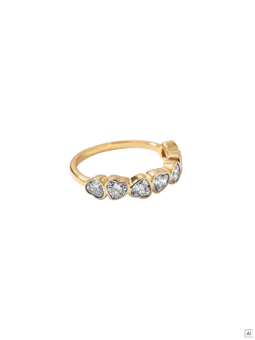 Hearts Of Love White Ring