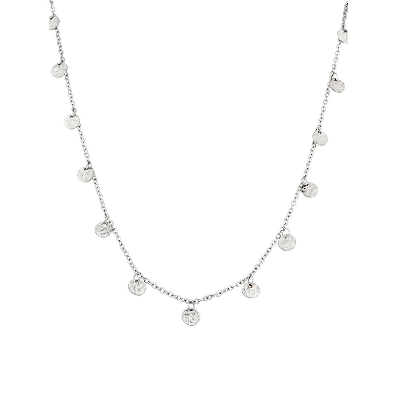 PURELEI Malihini Kette aus nickelfreiem Silber mit kleinen Coins, elegant und vielseitig für Layering-Styles.