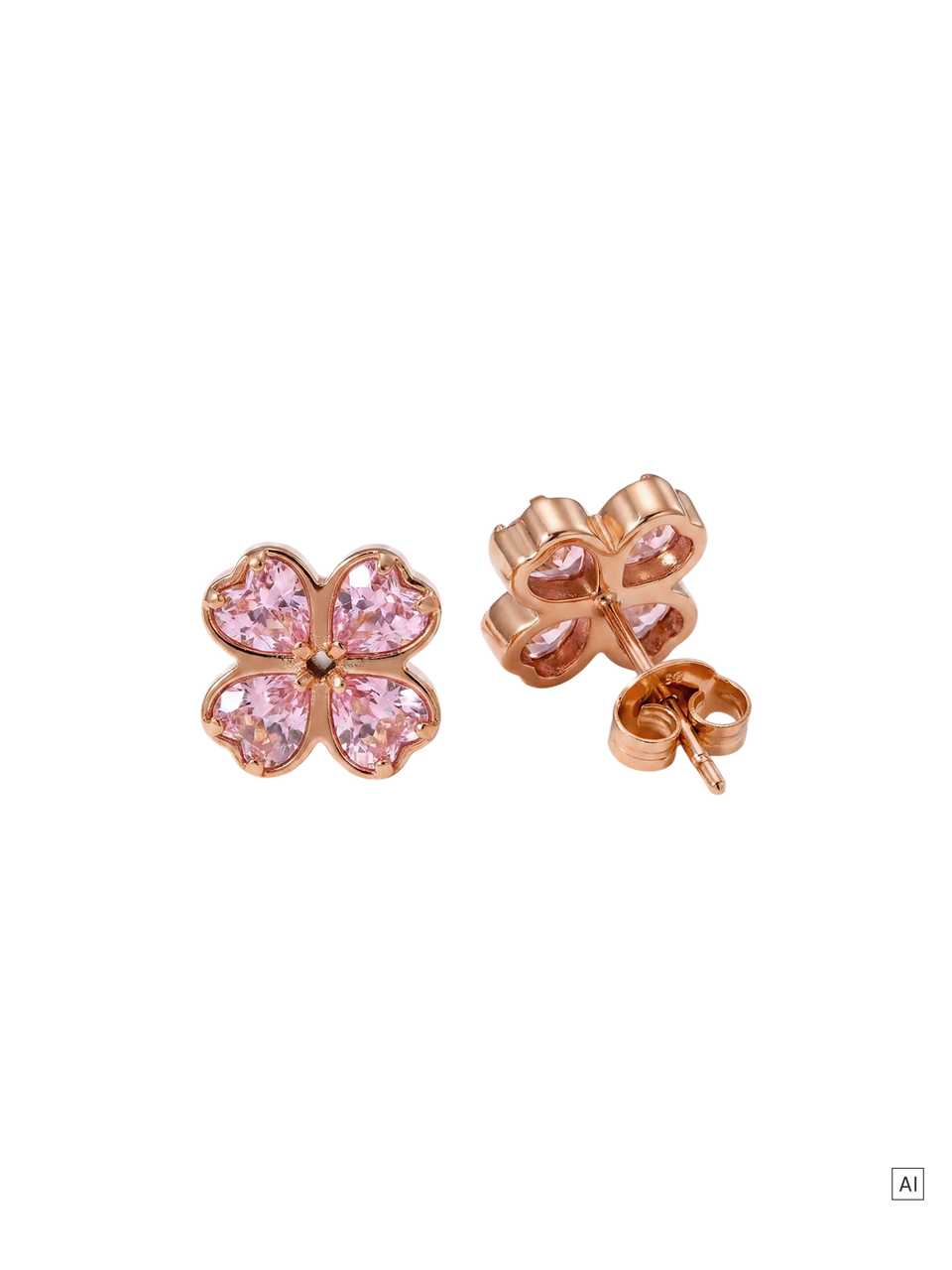 Rosa Cuore Ohrringe