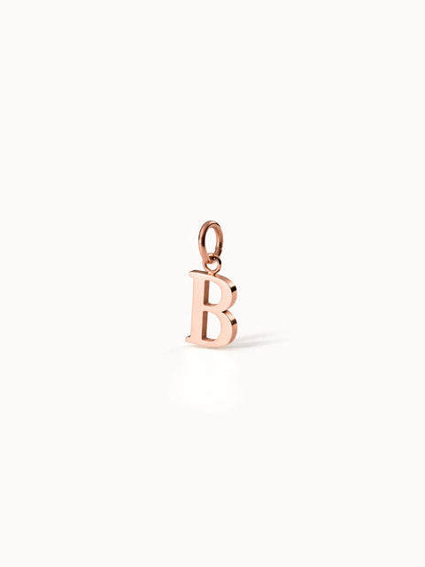 PURELEI Pure B Charm Roségold Buchstaben-Anhänger minimalistisch elegant und femininer Island-Spirit