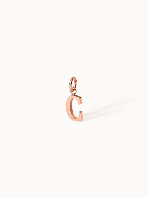 Roségoldener PURELEI Pure C Charm Anhänger aus Edelstahl, schlicht, elegant, inspiriert von Island-Spirit und Aloha-Vibes