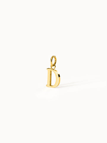 Purelei Pure D Charm goldener Edelstahl Anhänger Buchstabe D elegant minimalistisch, warm und zeitlos