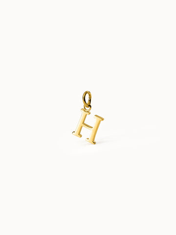 PURELEI Pure H Charm aus 18K Gold Edelstahl, minimalistischer Buchstaben-Anhänger, elegant und zeitlos.