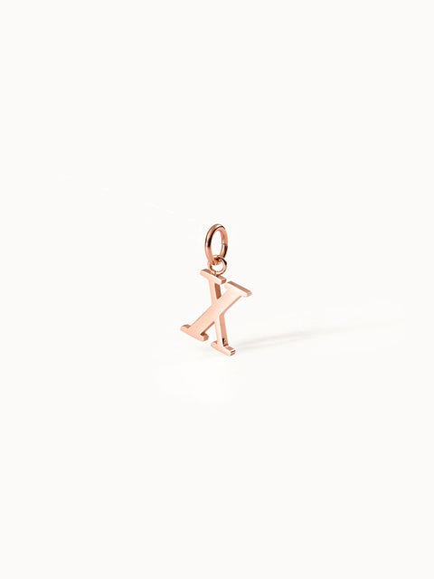 Roségoldener Pure X Charm Anhänger aus 18K vergoldetem Edelstahl, minimalistisch, elegant und femininer Island-Spirit von PURELEI.