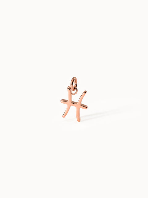 Roségoldener Fische Zodiac Charm aus 18K rosévergoldetem Edelstahl, minimalistisch, PURELEI-typisch elegant.