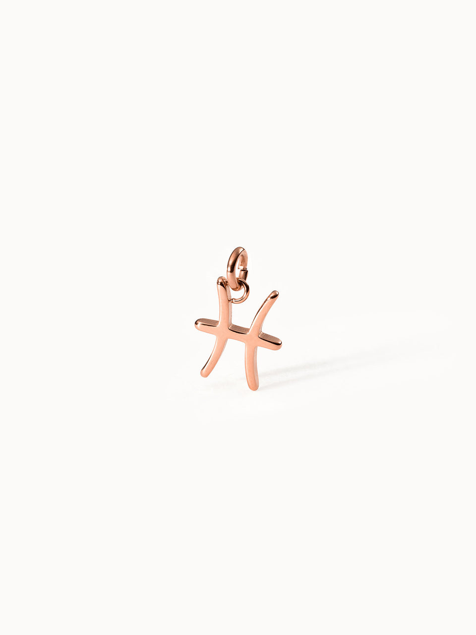 Roségoldener Fische Zodiac Charm aus 18K rosévergoldetem Edelstahl, minimalistisch, PURELEI-typisch elegant.