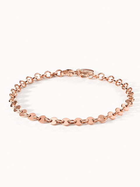 Roségoldenes Armband mit runden Elementen, elegant und feminin, von PURELEI.