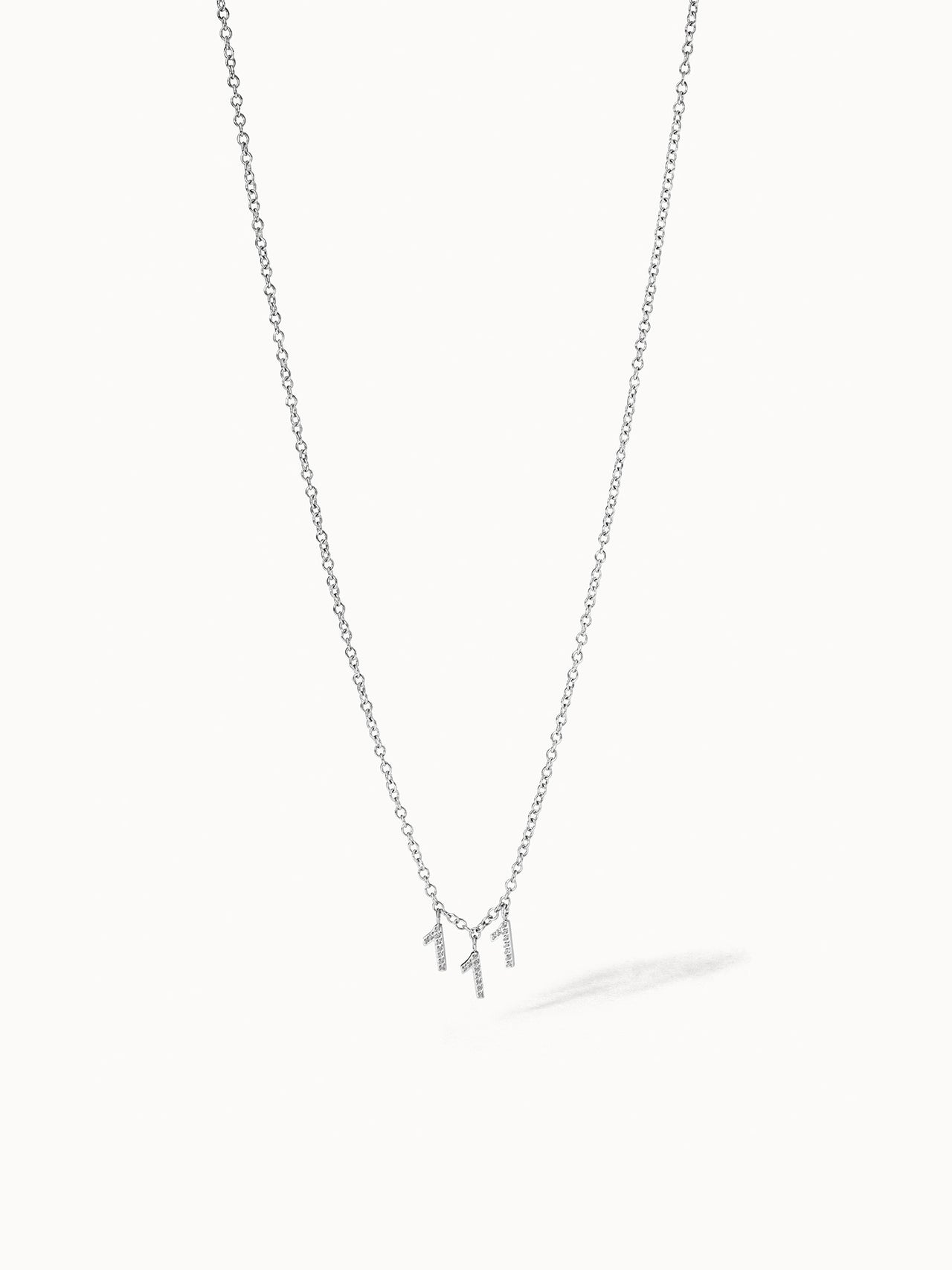 111 Kette mit zarten, nickelfreien Silberanhängern besetzt mit weißen Zirkonia, filigran und elegant, Vicky.