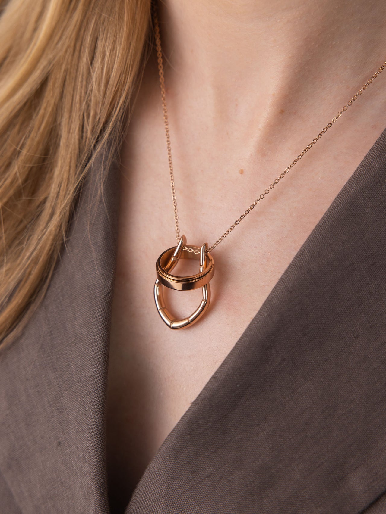Ring-Halter Tropfen Kette