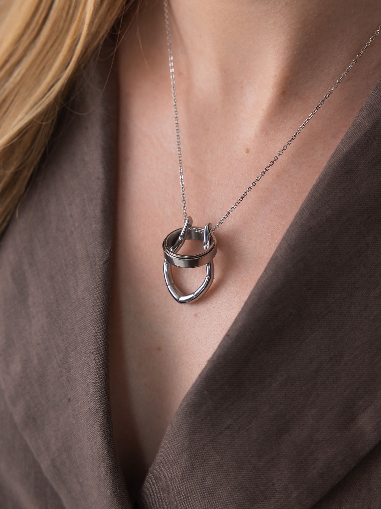 Ring-Halter Tropfen Kette