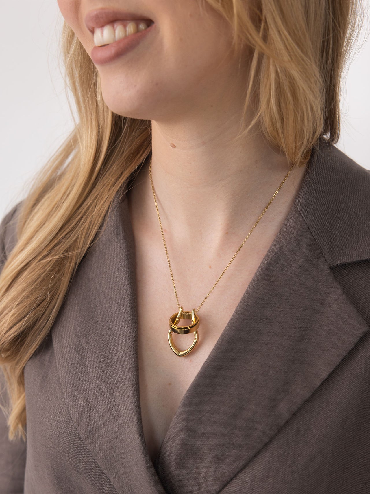 Ring-Halter Tropfen Kette