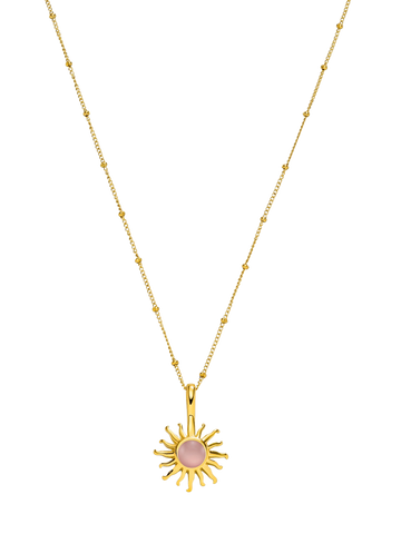 Sun Rosenquarz Kette