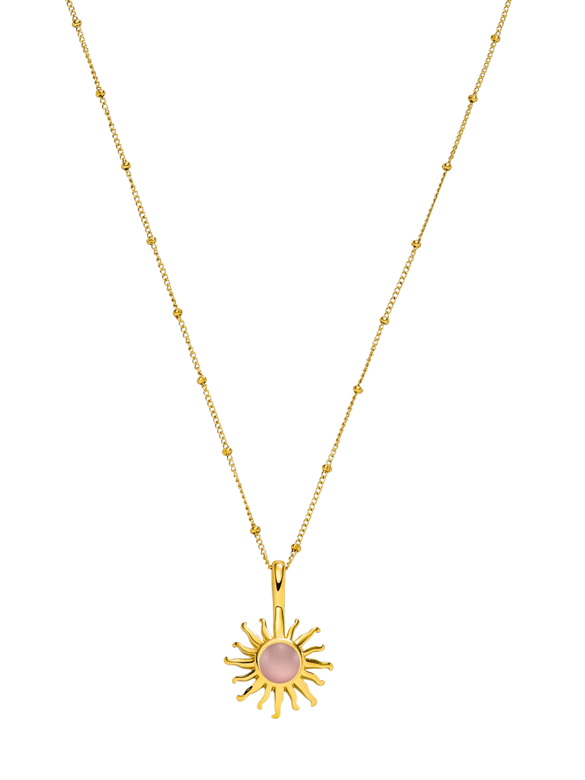 Sun Rosenquarz Kette