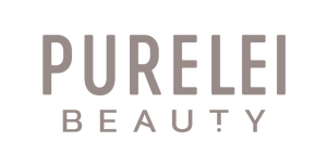 PURELEI Beauty Logo in sanften Erdtönen, modern und elegant gestaltet.