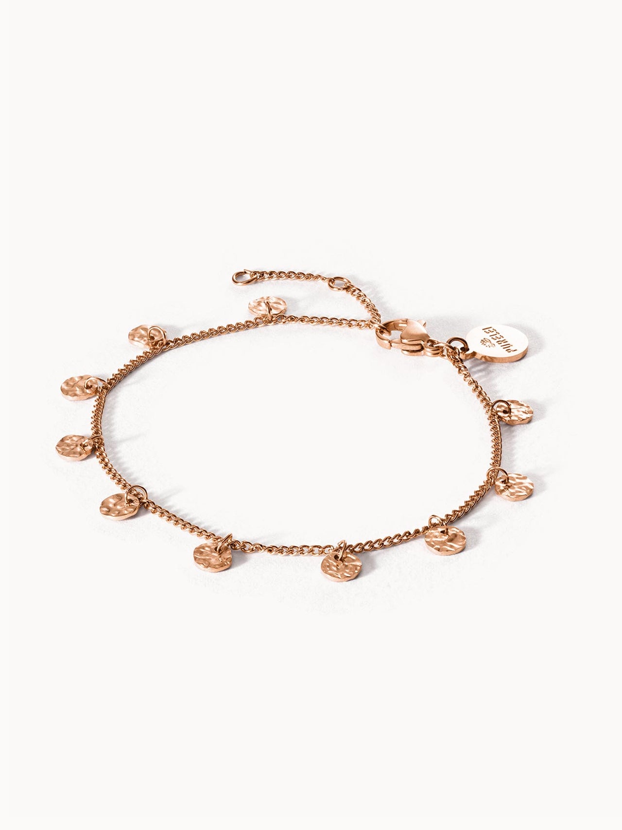 Malihini Coin Armband in Roségold mit kleinen Münzen, feines Design, elegant und feminin, PURELEI Schmuck.