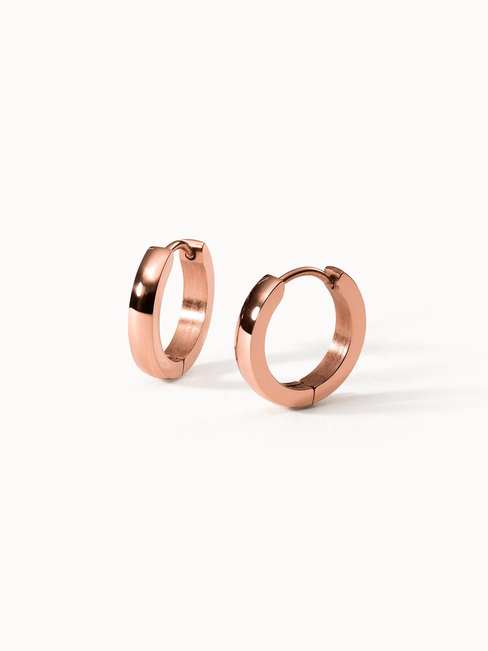 PURELEI Ike Ohrringe aus roségoldenem Edelstahl, minimalistische Creolen mit cleanem, elegantem Design
