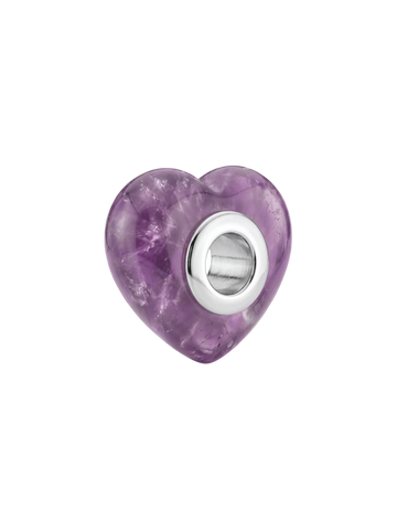 LEI Amethyst Herz Charm