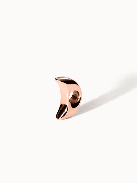 Roségoldener Lei Mond Bubble Charm in Mondsichel-Form, elegant und minimalistisch, pure Feminität von PURELEI.