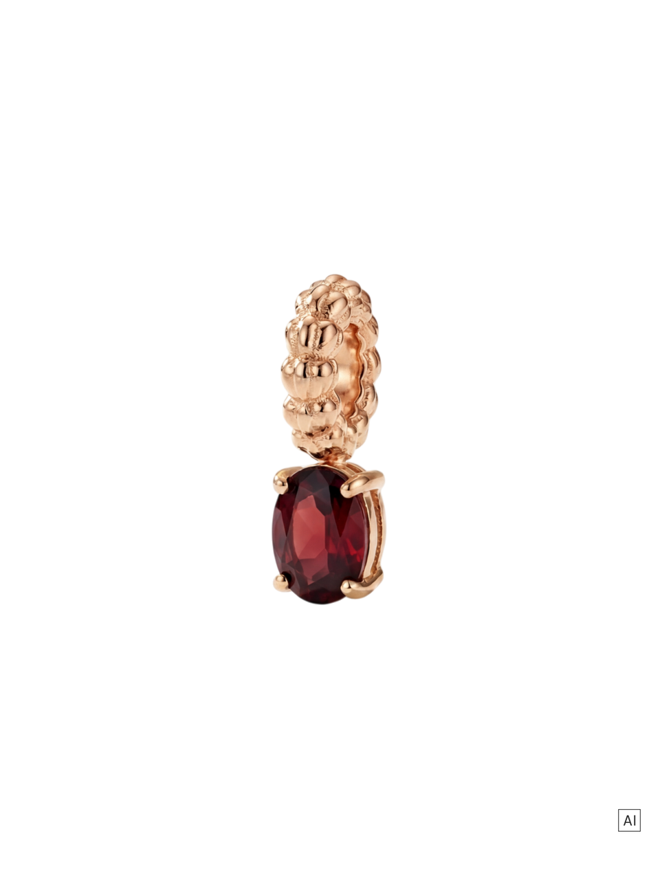 LEI Geburtsstein Charm Januar Granat