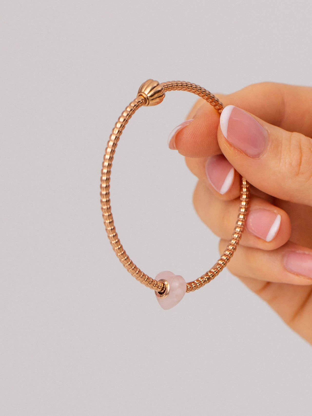 LEI Rosequarz Heart Charm