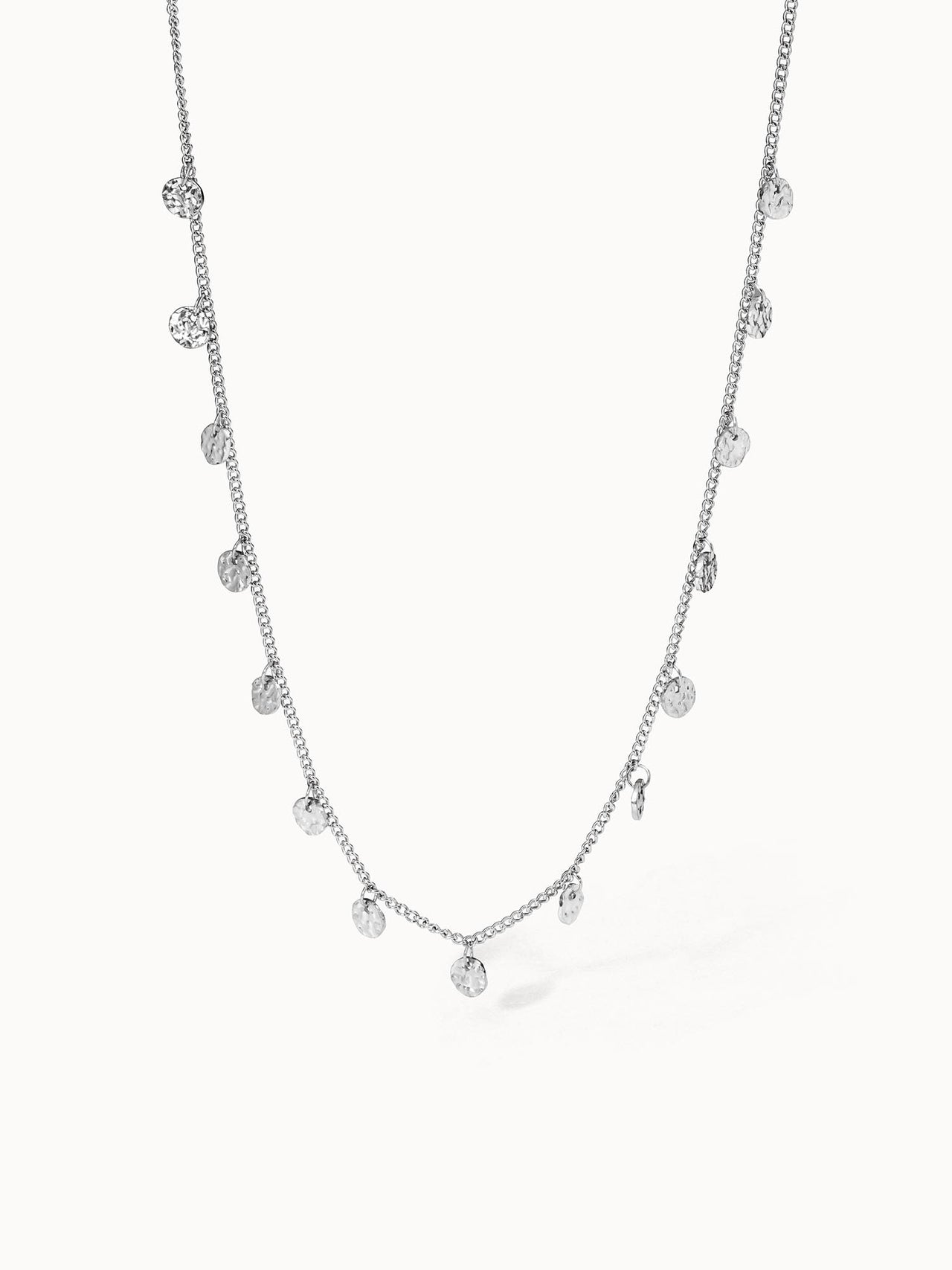 PURELEI Malihini Kette in Silber mit geprägten Coins, zart und elegant für vielseitiges Layering.