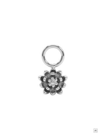 Seerose Ohrring-Charm 
- Geburtsblume Juli