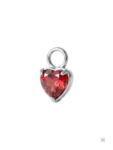 Red Heart Ohrring-Charm
