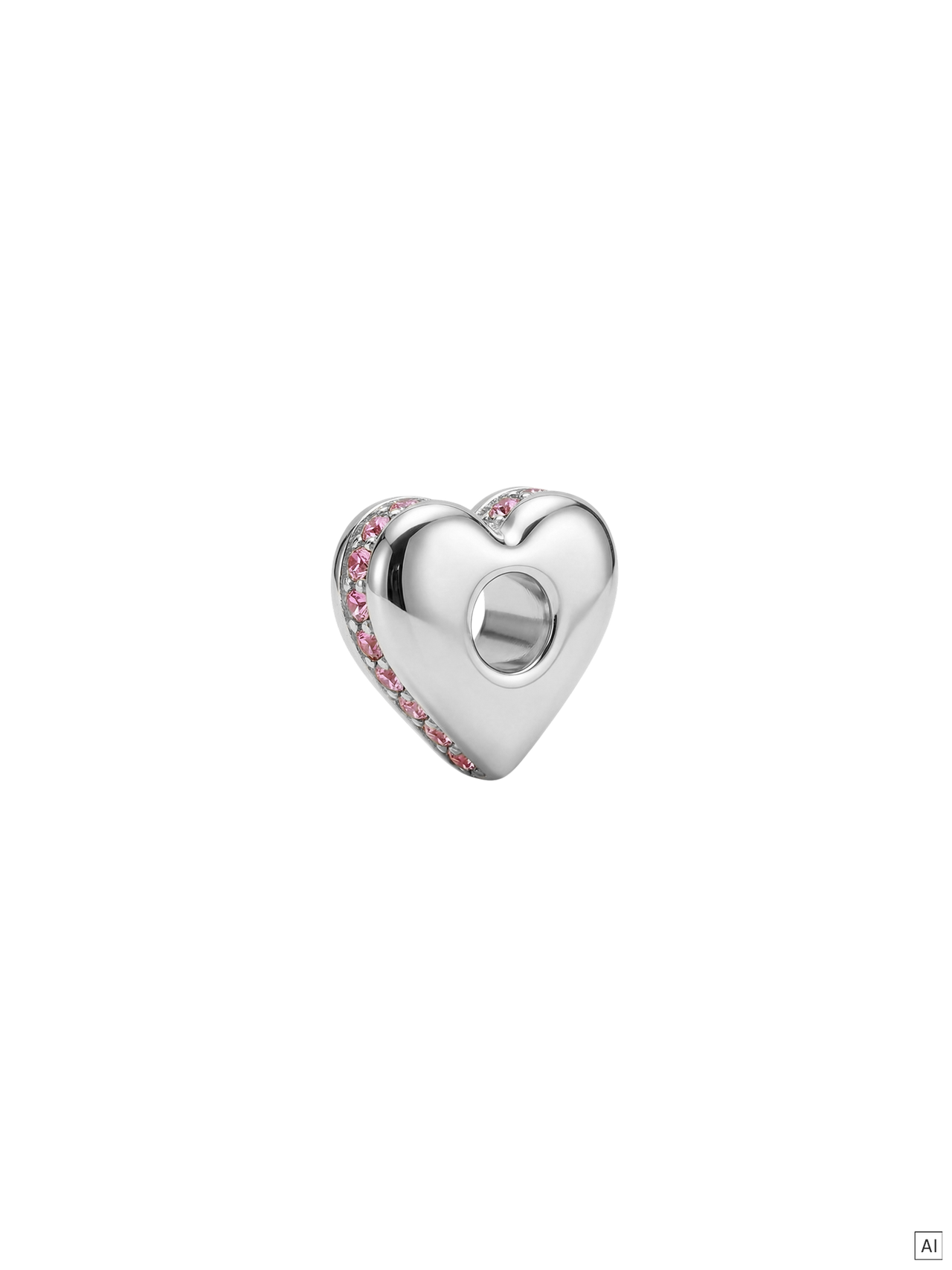 LEI Sparkling Heart Charm