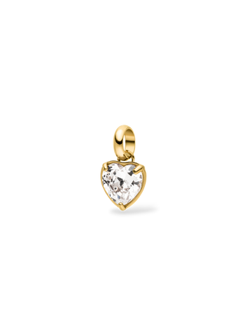 White Heart Charm