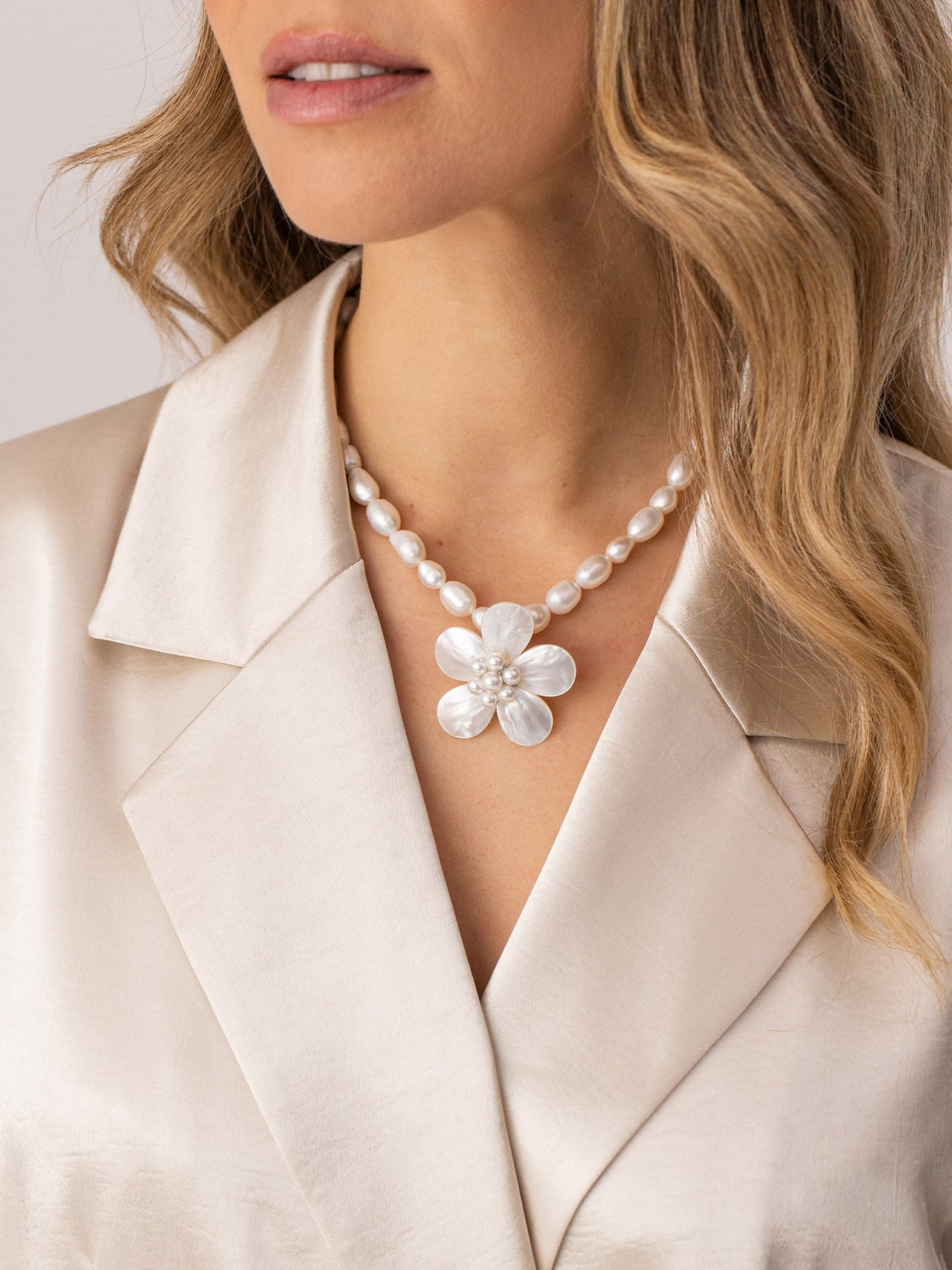 Pearly Flower Charm