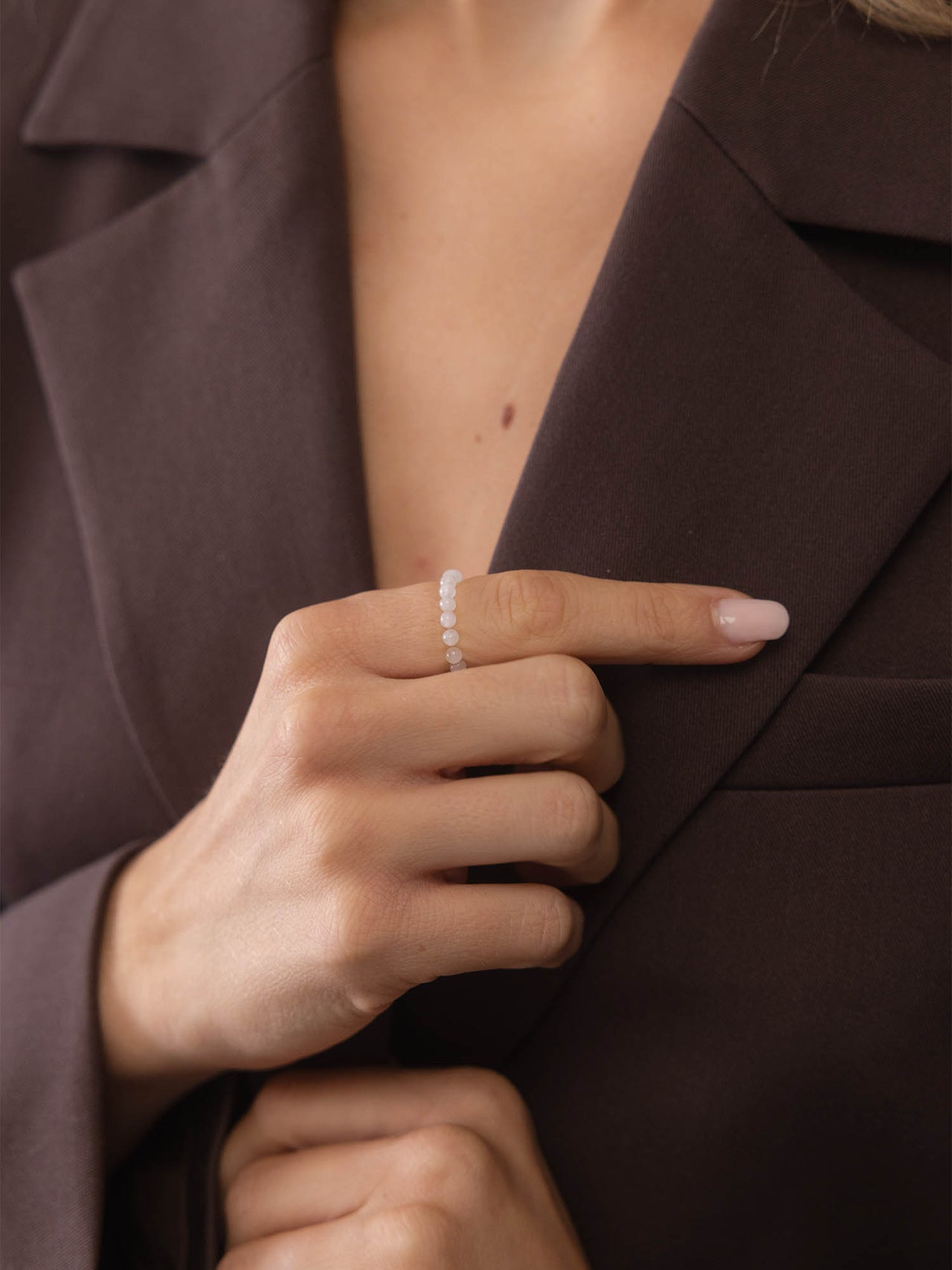 Rosenquarz Anxiety Ring