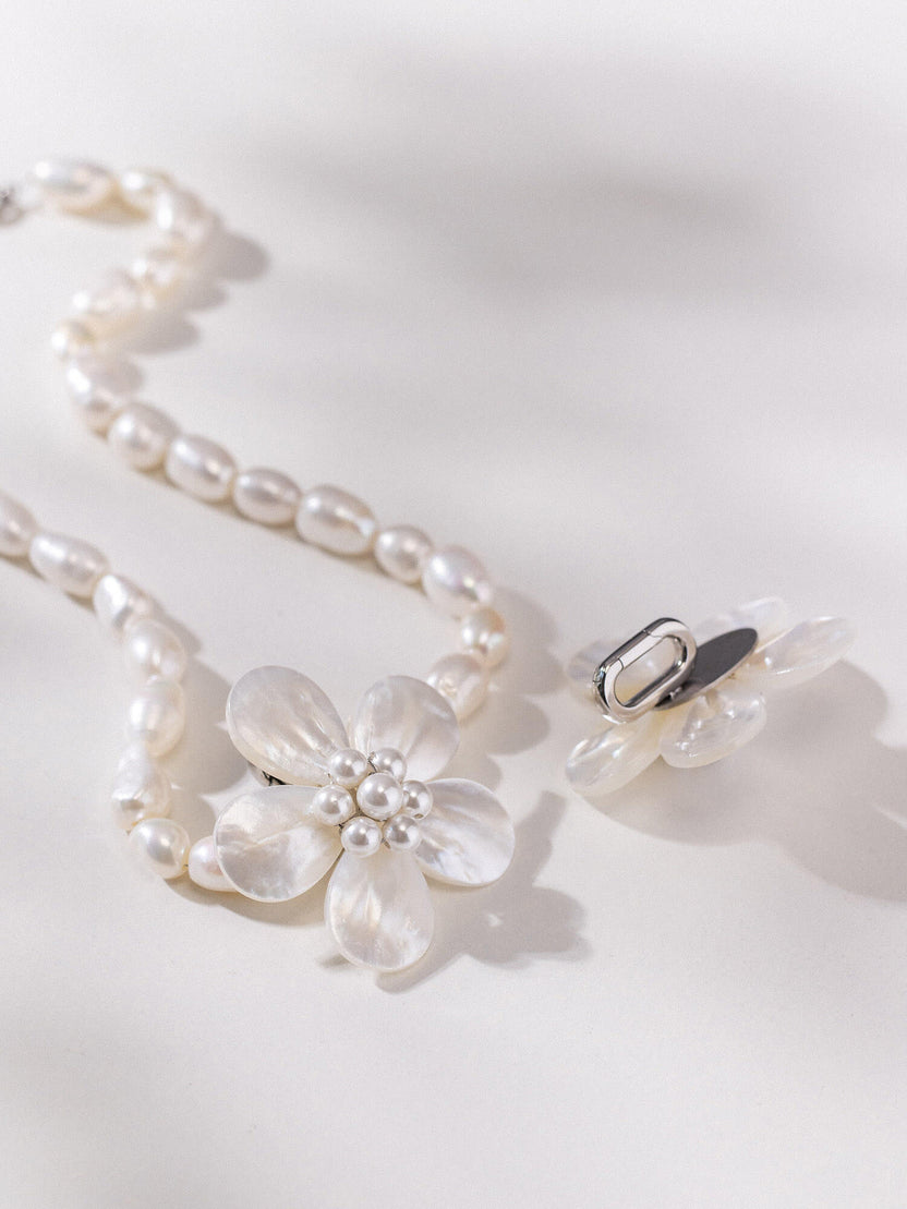Pearly Flower Charm