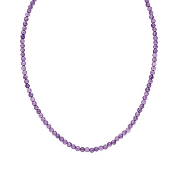 Amethyst Kette aus nickelfreien lila Perlen, elegant und feminin, pure Ästhetik von PURELEI.