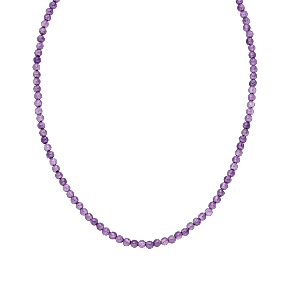 Amethyst Kette aus nickelfreien lila Perlen, elegant und feminin, pure Ästhetik von PURELEI.