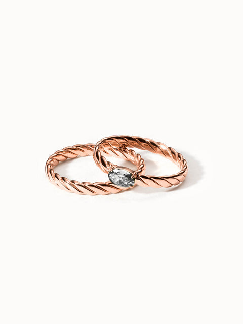 Volcano Ring Set Weiß