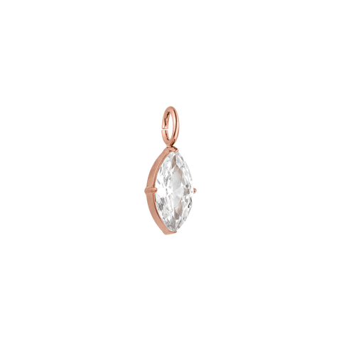 Roségoldener Anhänger mit klarem Stein, elegant und zeitlos – PURELEI.