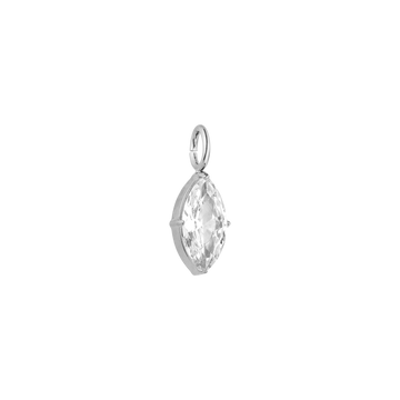 Klarer, facettierter Anhänger aus Silber von PURELEI, elegant und zeitlos.