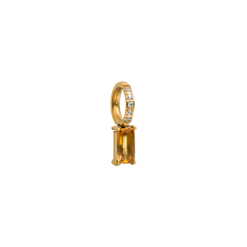 Goldene Ohrringe mit zartem Citrin und funkelnden Details von PURELEI.