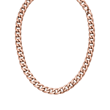 PURELEI Ikaika Kette in Roségold, Edelstahl vergoldet, starke Gliederkette, elegant und urban, Island-Spirit.