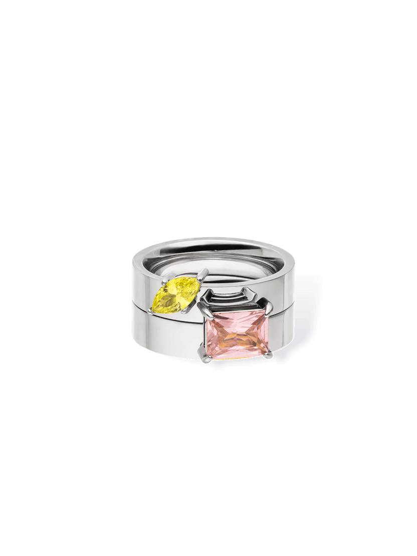 Bold Gem Ring Set