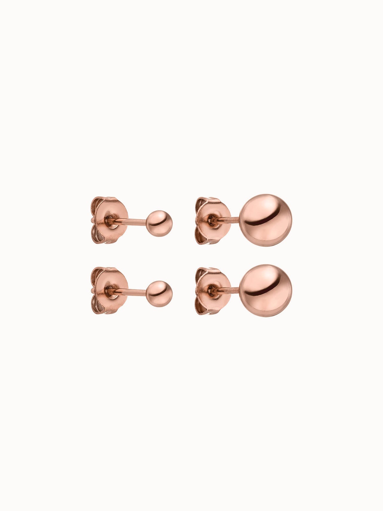 Roségoldene Ohrringe mit Kugeldesign von PURELEI, elegant und modern.