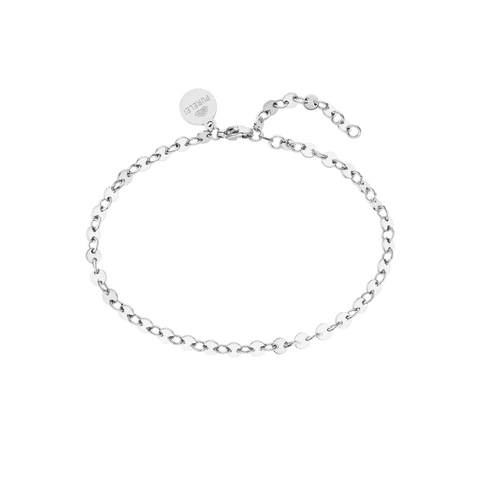 Silbernes Armband mit ovalen Gliedern, elegant und modern, von PURELEI.