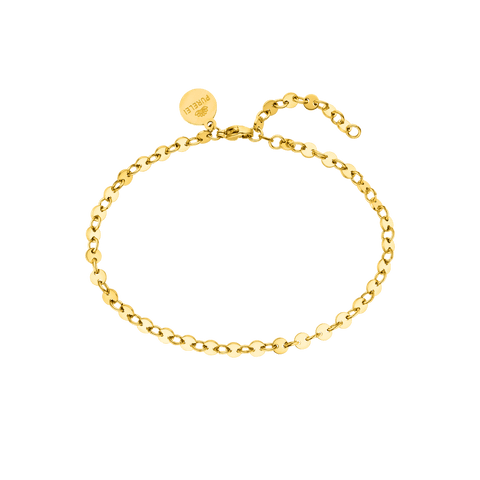 Goldenes Armband mit ovalen Gliedern, elegant und zeitlos, von PURELEI.