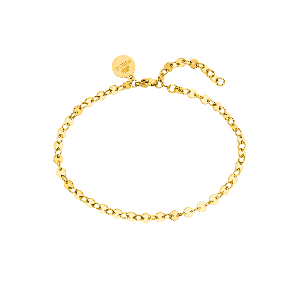 Goldenes Armband mit ovalen Gliedern, elegant und zeitlos, von PURELEI.