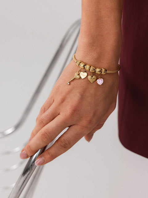 LEI Rosa Herz Charm