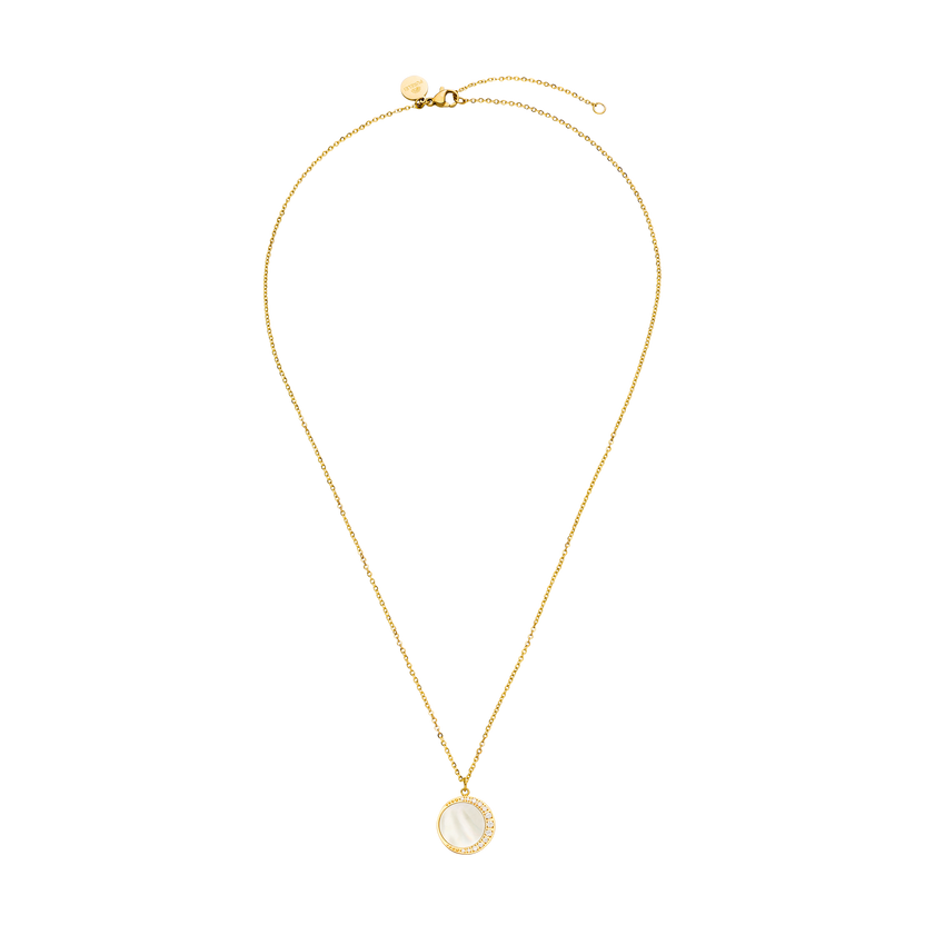 Goldene Kette mit Muschel-Anhänger, elegant und feminin, von PURELEI.