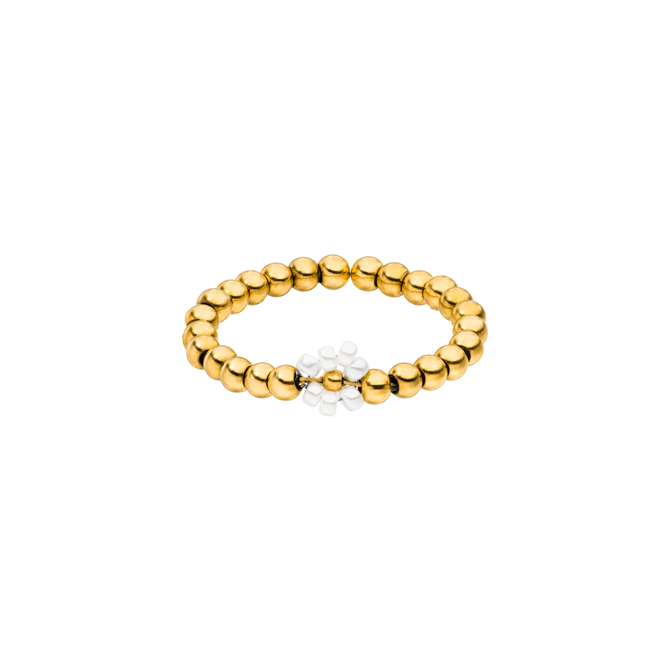 Goldenes, allergenfreundliches Armband mit glänzenden Perlen von PURELEI.