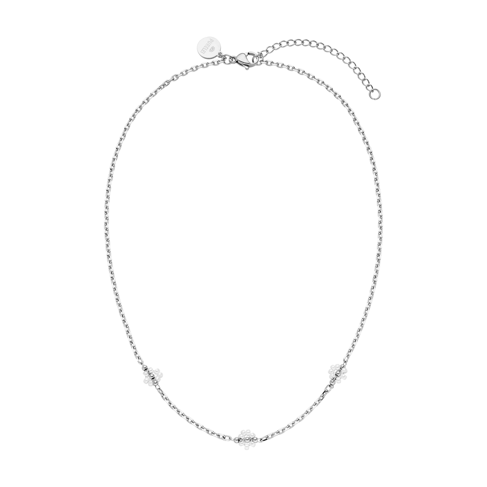 Silberne Kette mit feinen Gliedern und zarten Details von PURELEI, elegant und zeitlos.